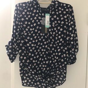 Vixbe floral tie front blouse, size S